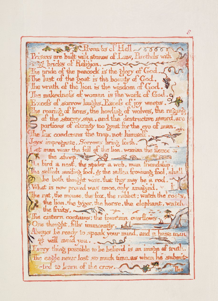 Proverbs of Hell, tekst fra 