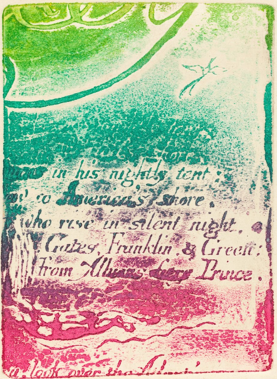 Gjenta fra fragment av kansellert plate for "A Prophecy" av William Blake