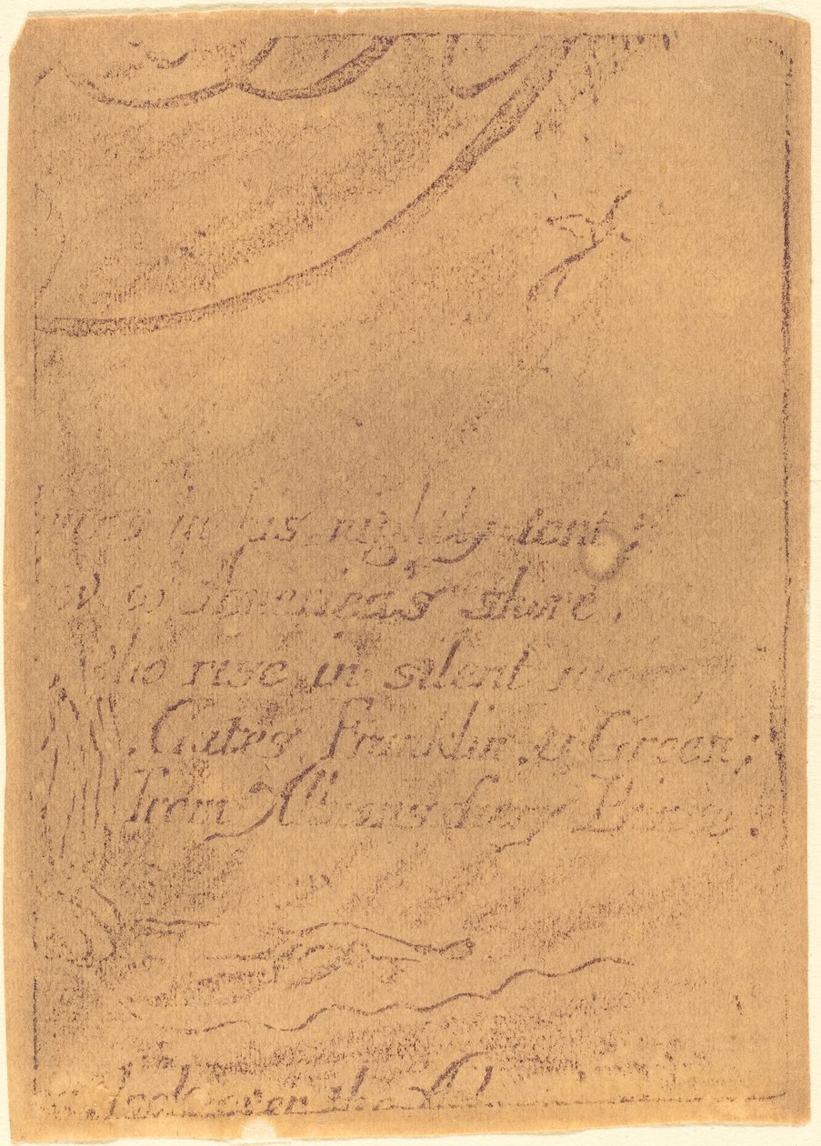 Gjenta fra fragment av kansellert plate for "A Prophecy" av William Blake