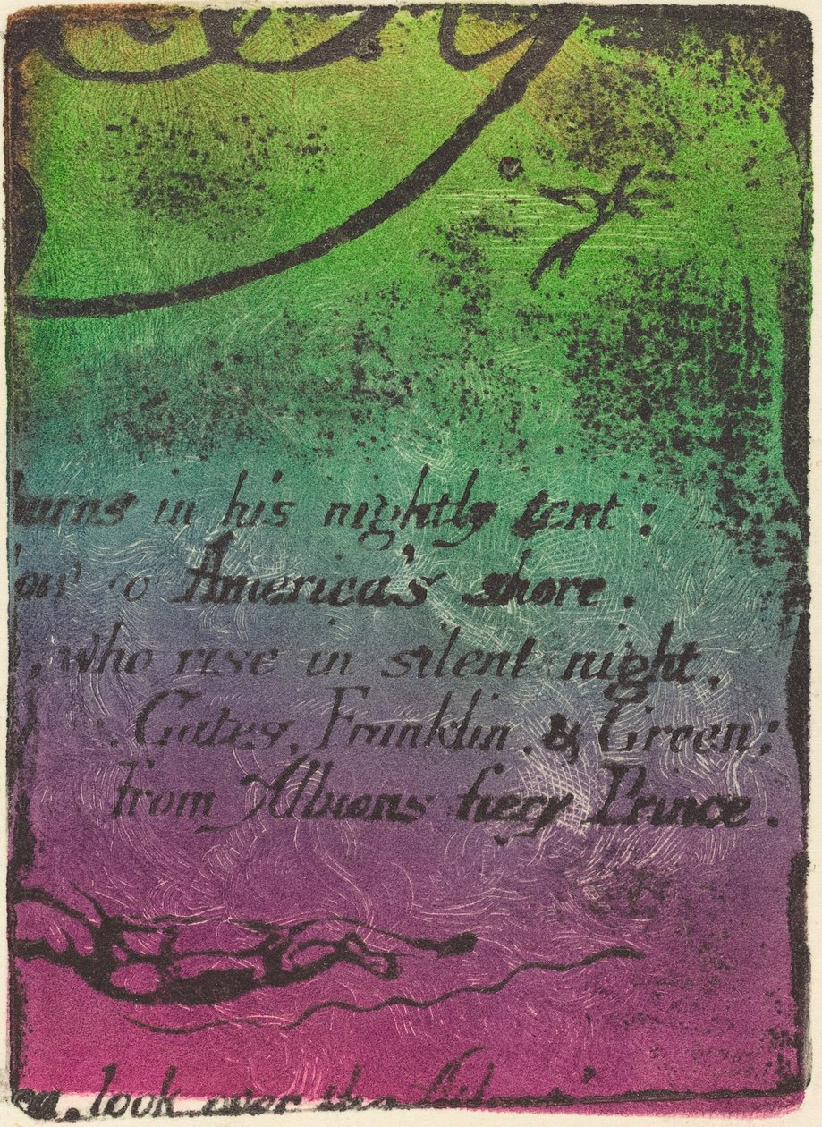 Gjenta fra fragment av kansellert plate for A Prophecy, 1793. av William Blake