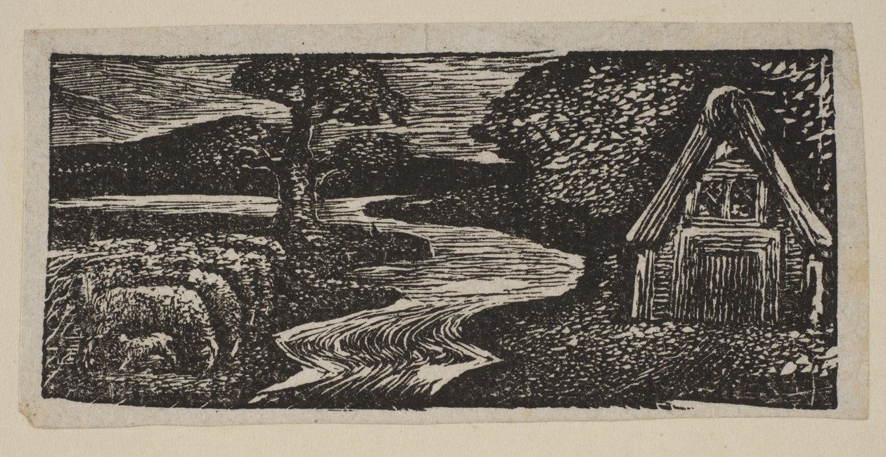 Sabrinas Silvery Flood, fra Thorntons Pastorals of Virgil, 1821. av William Blake
