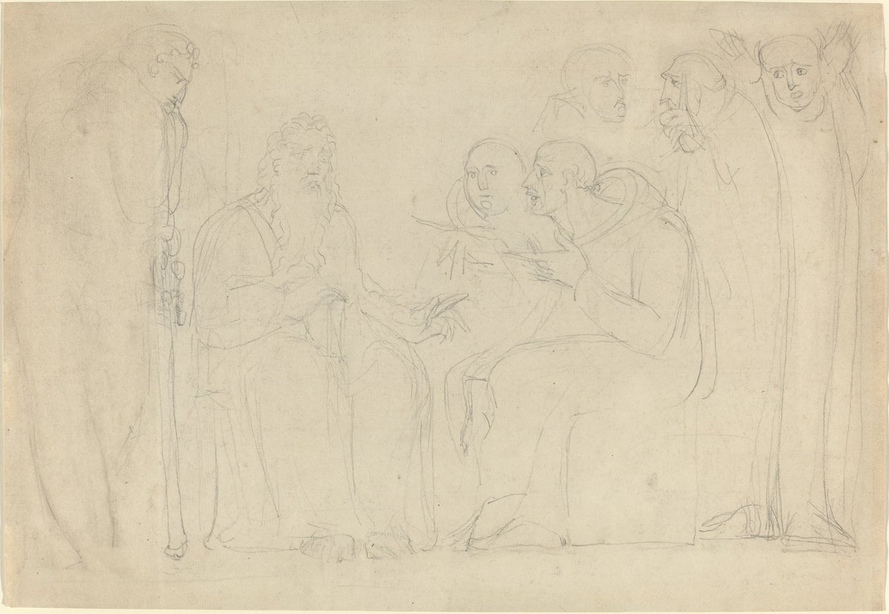 Saint Augustine konverterer kong Ethelbert av Kent av William Blake