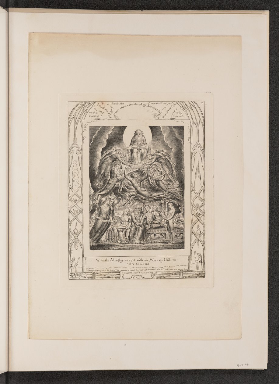 Satan foran Guds trone av William Blake