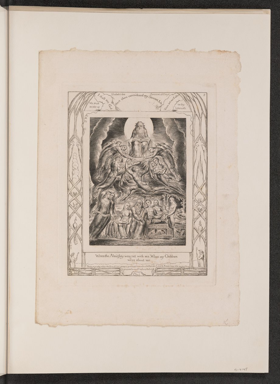 Satan foran Guds trone av William Blake