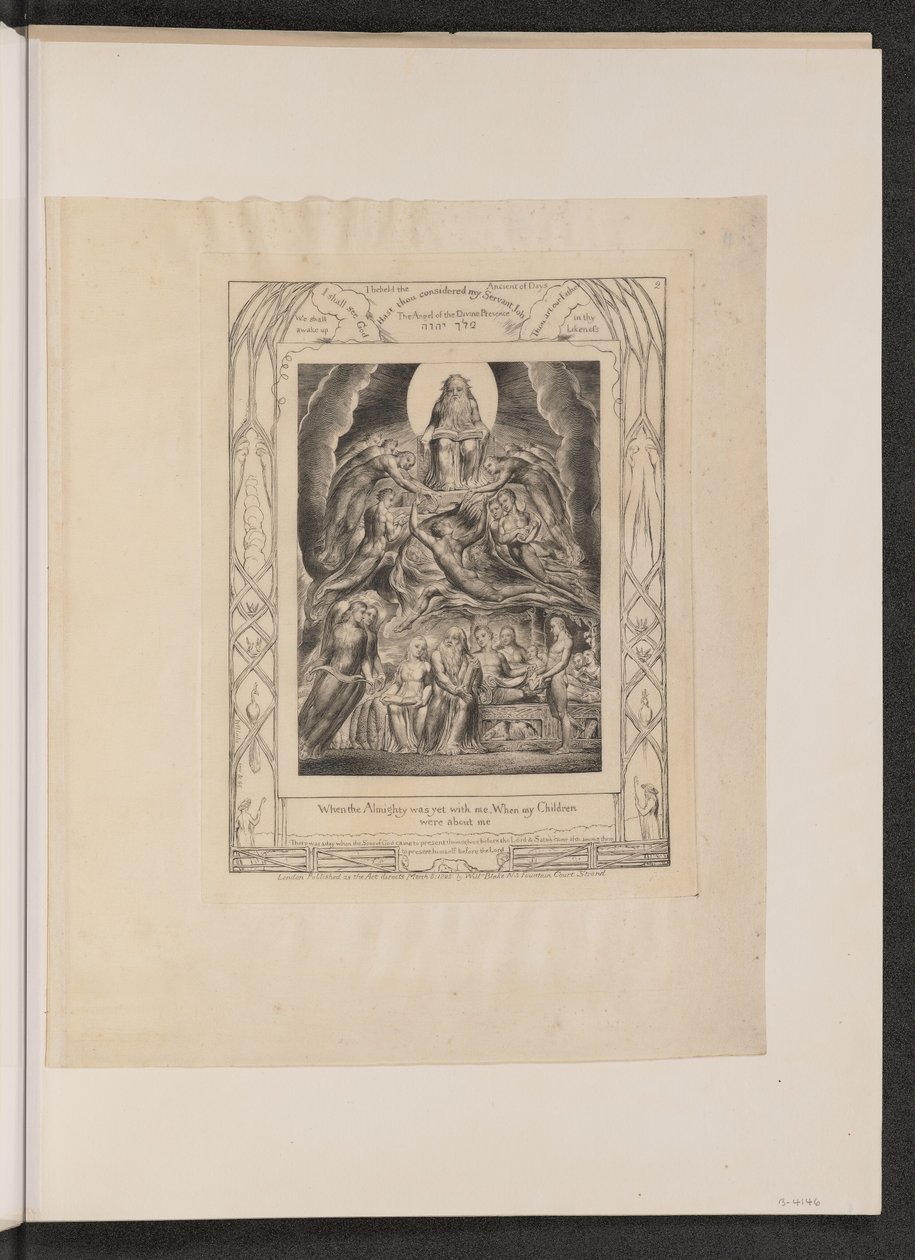 Satan foran Guds trone av William Blake