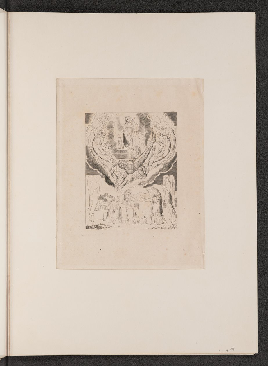 Satan går ut fra Herrens nærvær, 1825. av William Blake