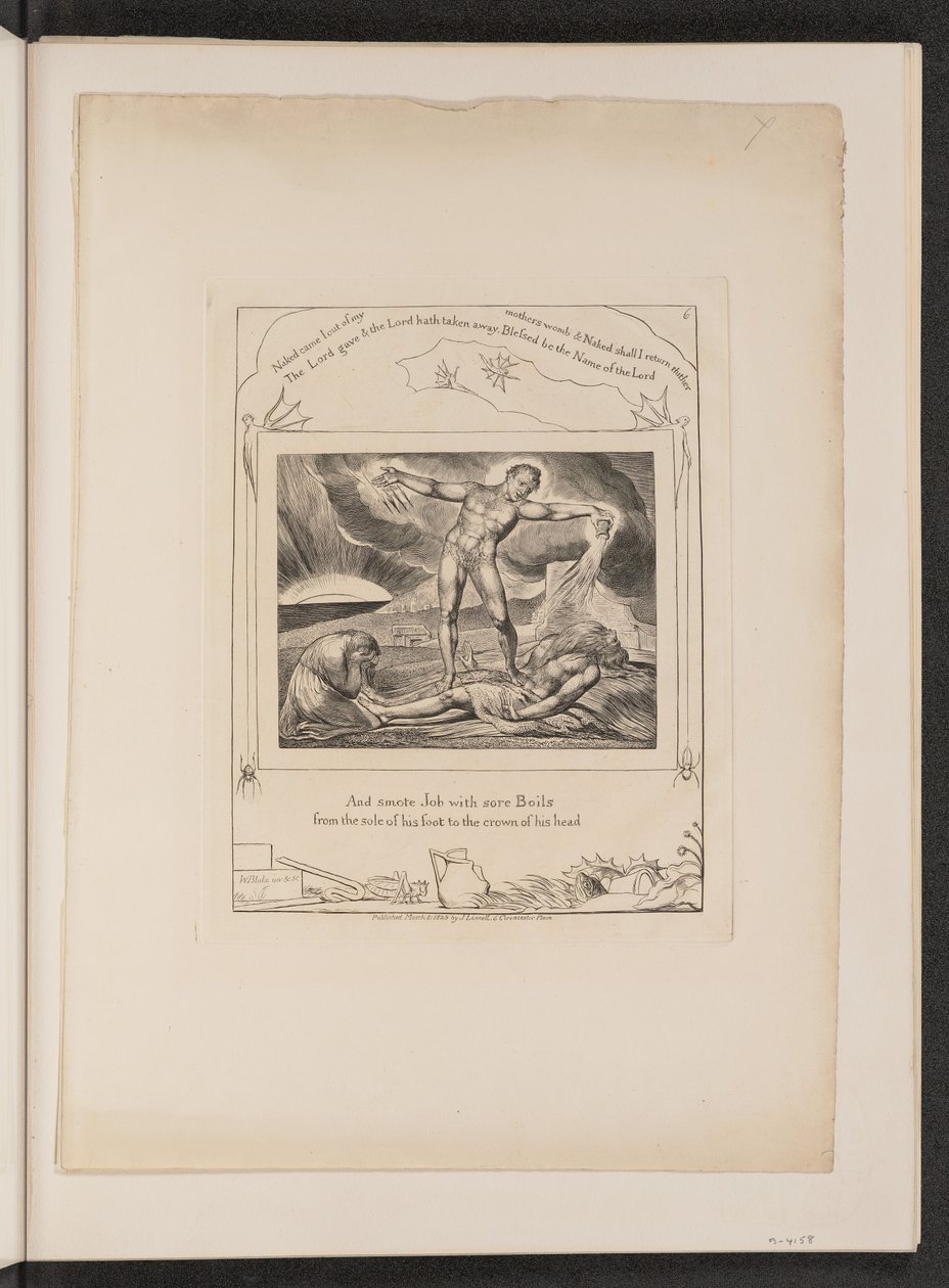 Satan slår jobb med byller av William Blake