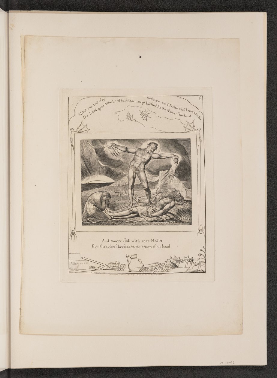 Satan slår jobb med byller av William Blake