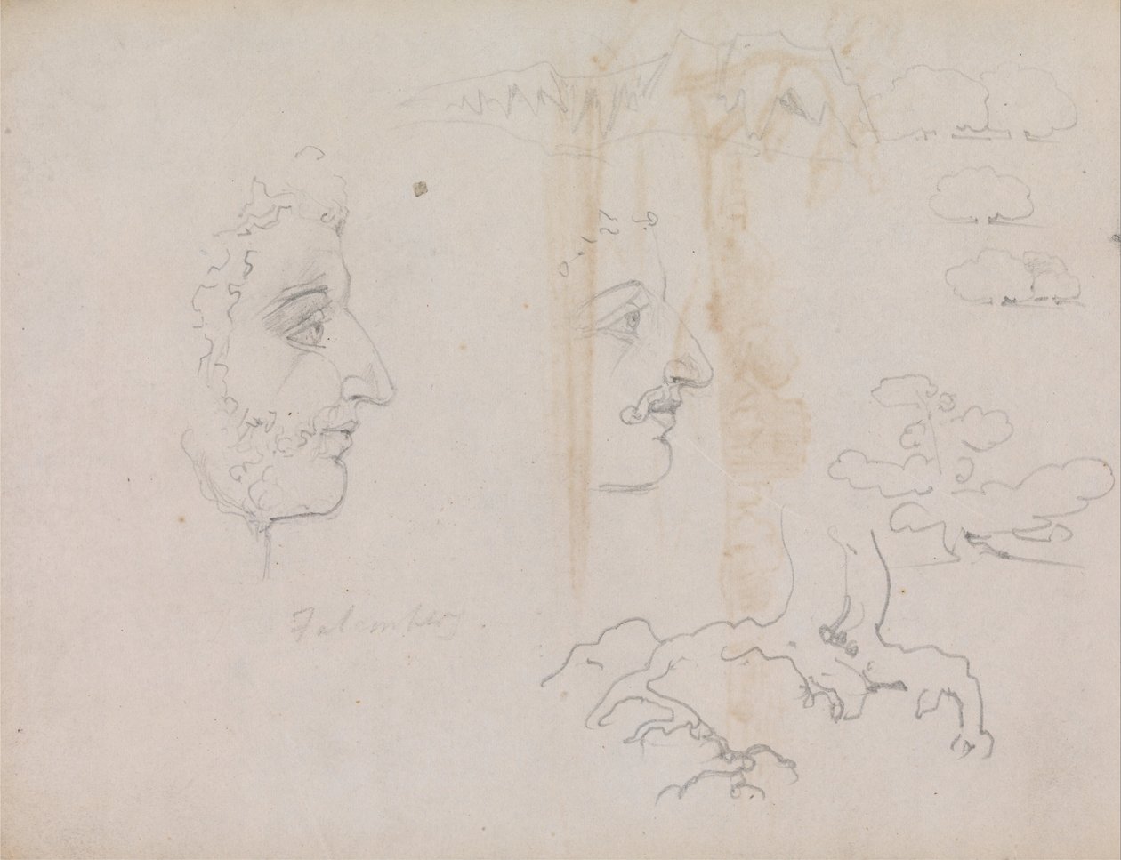 Ark fra Blake-Varley Sketchbook fra 1819, side 37 og 38 av William Blake
