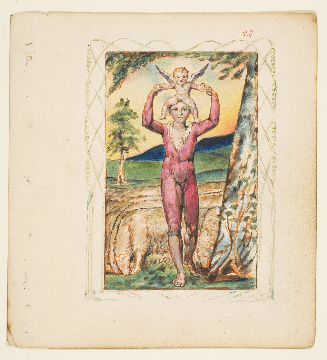 Sanger av erfaring: Frontispice, ca. 1825. av William Blake