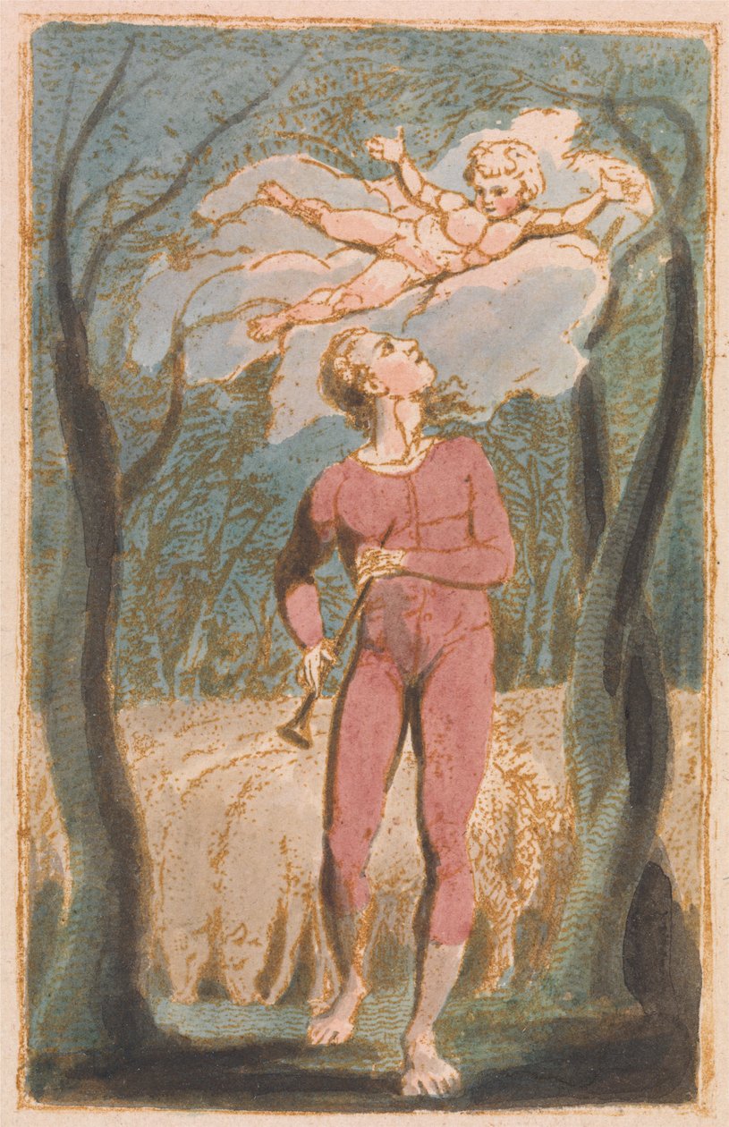 Uskyldens sanger, frontispis (plate 1) av William Blake