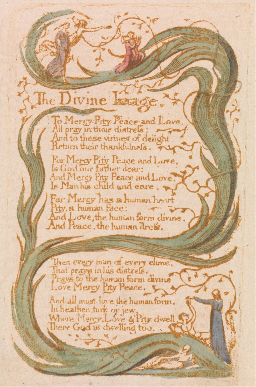 Songs of Innocence, Plate 12, The Divine Image (Bentley 18) av William Blake