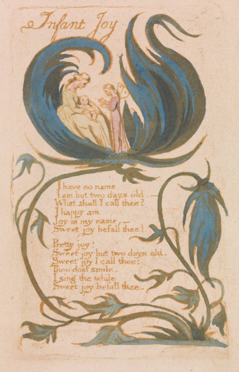 Songs of Innocence, Plate 14, %22Infant Joy %22 (Bentley 25) av William Blake