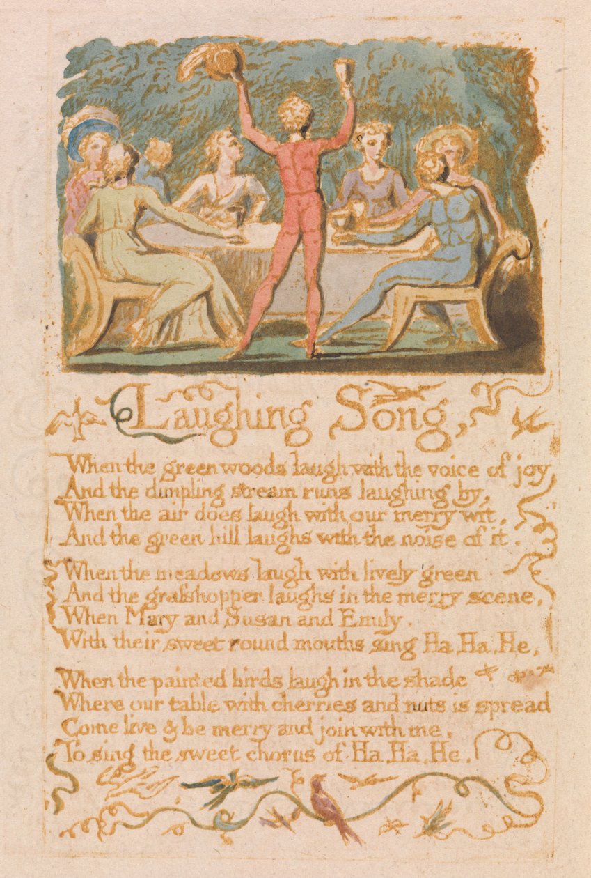 Songs of Innocence, Plate 28, Laughing Song (Bentley 15) av William Blake