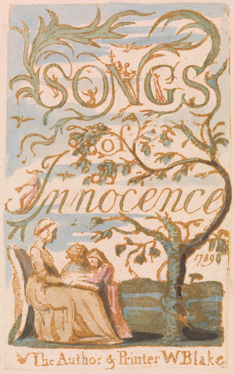 Lieder der Unschuld, Titelseite (Platte 2) av William Blake