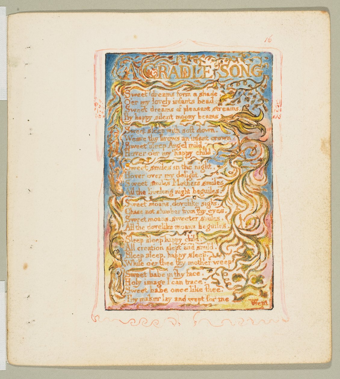 Songs of Innocence and of Experience: A Cradle Song, ca. 1825. av William Blake