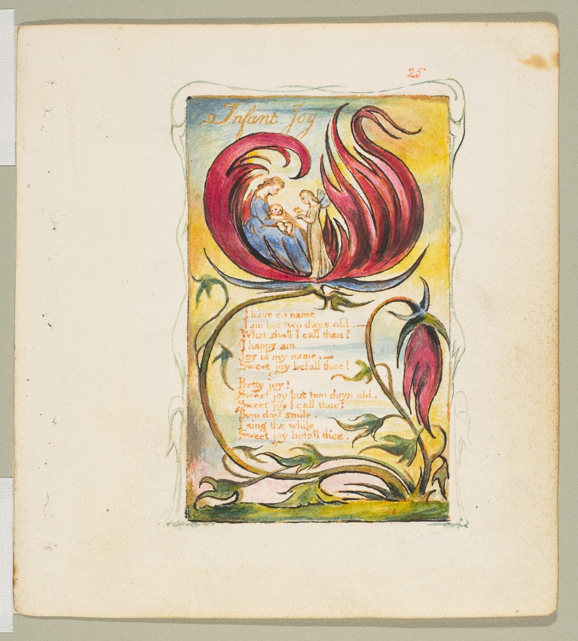 Sanger om uskyld og om erfaring: Infant Joy, ca. 1825. av William Blake