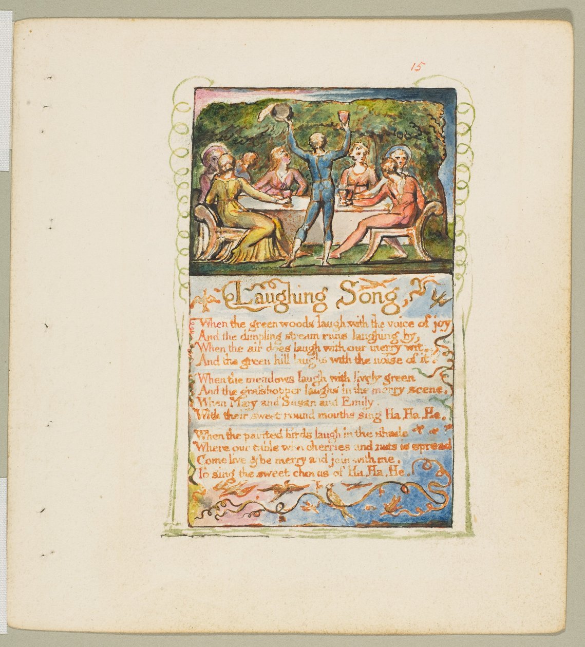 Sanger om uskyld og om erfaring: Lattersang, ca. 1825. av William Blake