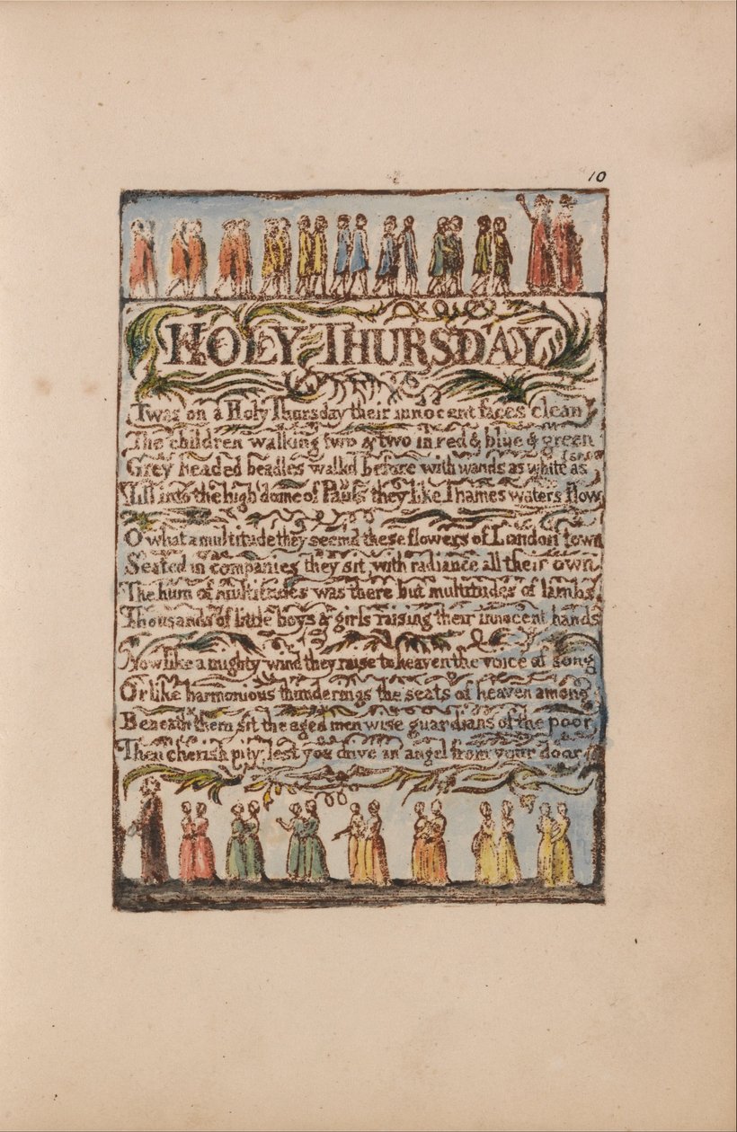 Songs of Innocence and of Experience, Plate 10, Holy Thursday (Bentley 19) av William Blake