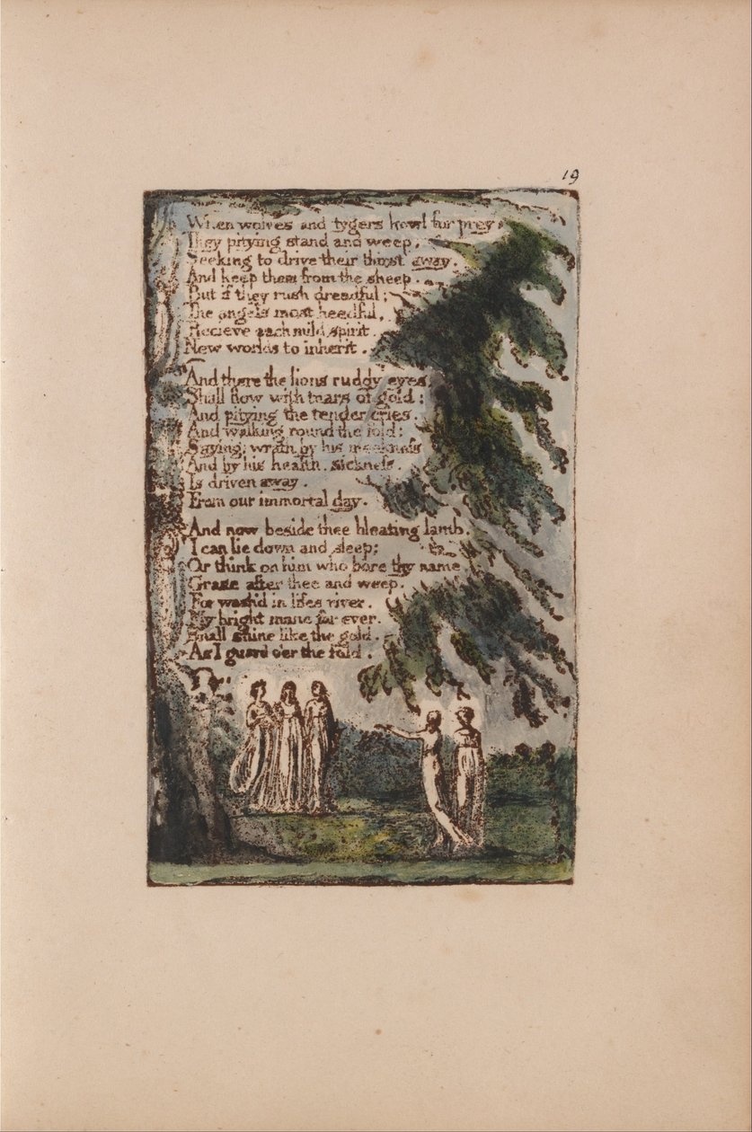 Songs of Innocence and of Experience, Plate 19, Night (Bentley 21) av William Blake