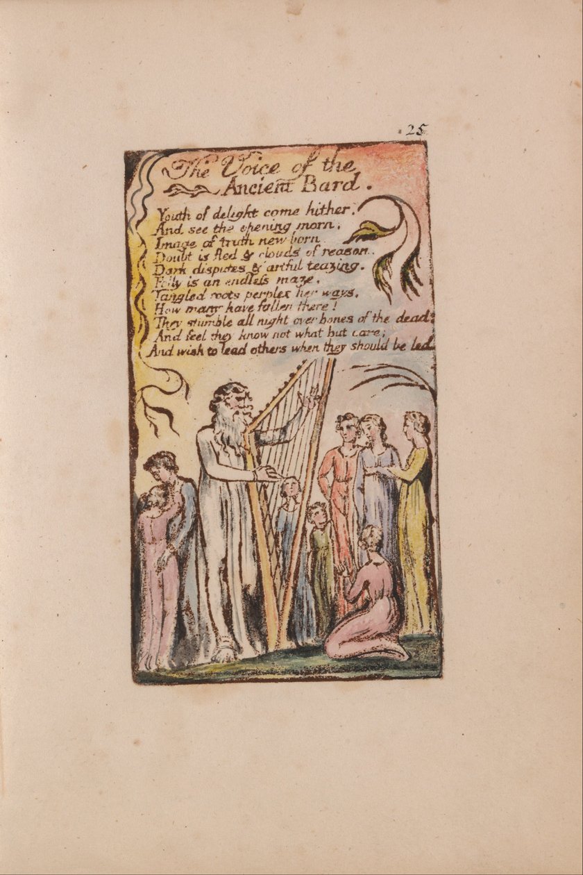 Songs of Innocence and of Experience, Plate 25, The Voice of the Ancient Bard (Bentley 54) av William Blake