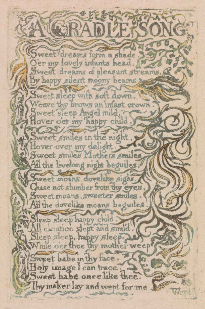 Songs of Innocence and of Experience, Plate 26, A Cradle Song (Bentley 16) av William Blake