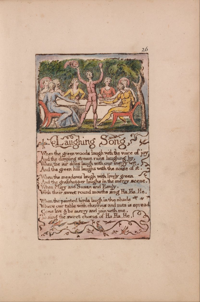 Songs of Innocence and Experience, Plate 26, Laughing Song (Bentley 15) av William Blake
