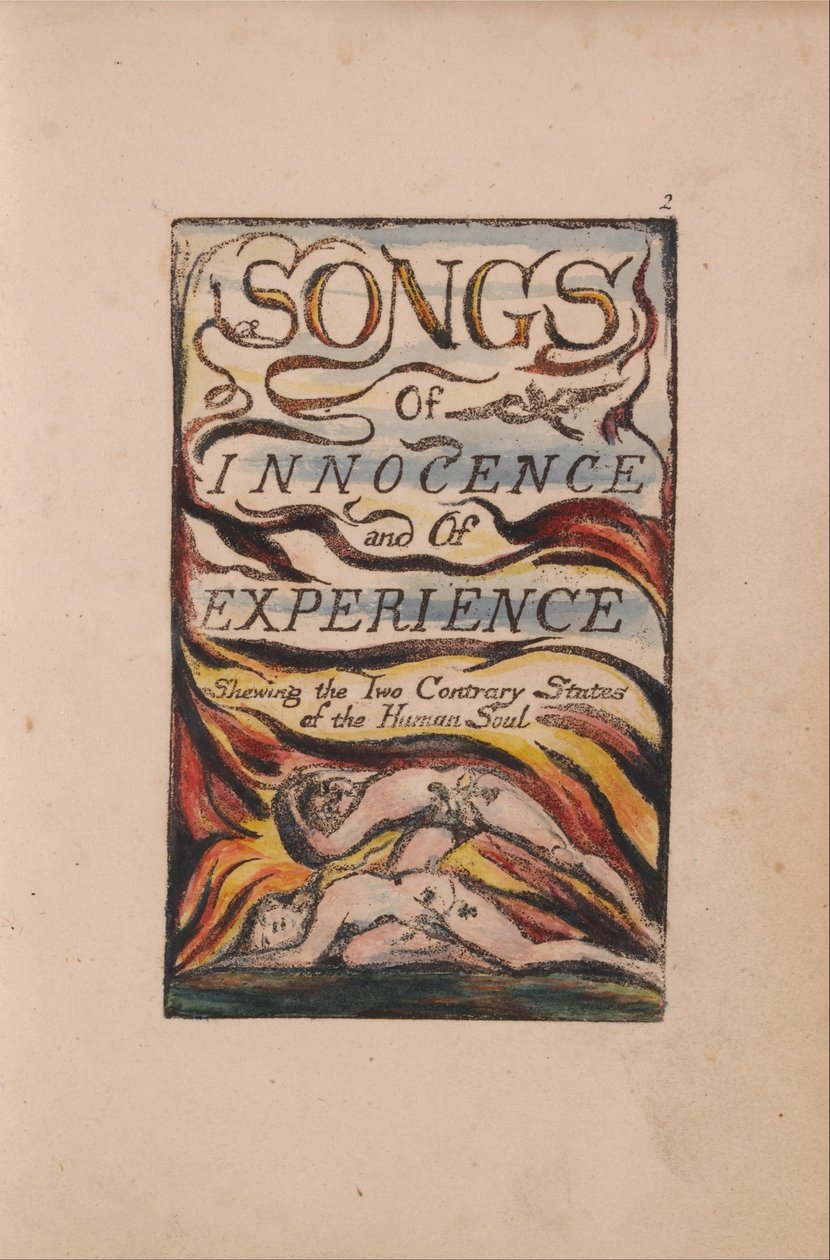 Songs of Innocence and of Experience, plate 2, kombinert tittelside (Bentley 1) av William Blake