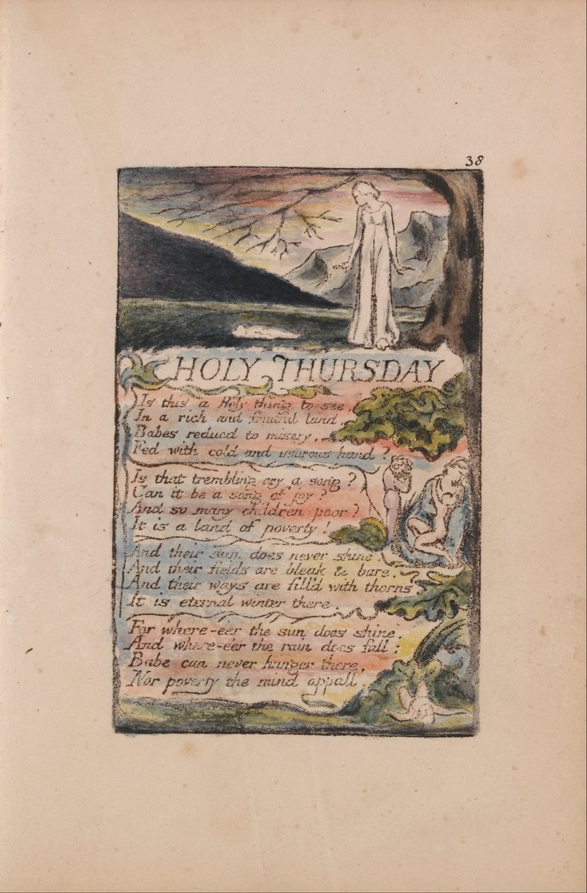 Songs of Innocence and of Experience, Plate 38, Holy Thursday (Bentley 33) av William Blake