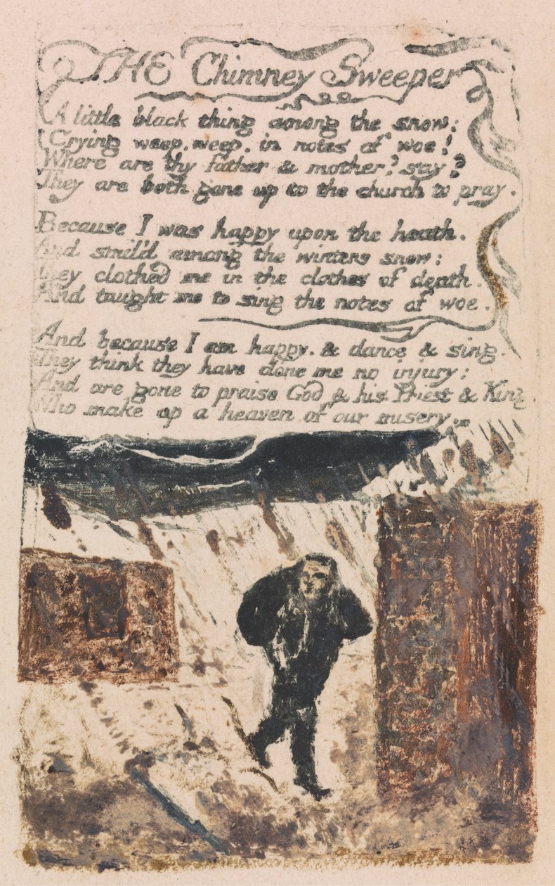 Songs of Innocence and of Experience, Plate 45, "The Chimney Sweeper" (Bentley 37) av William Blake