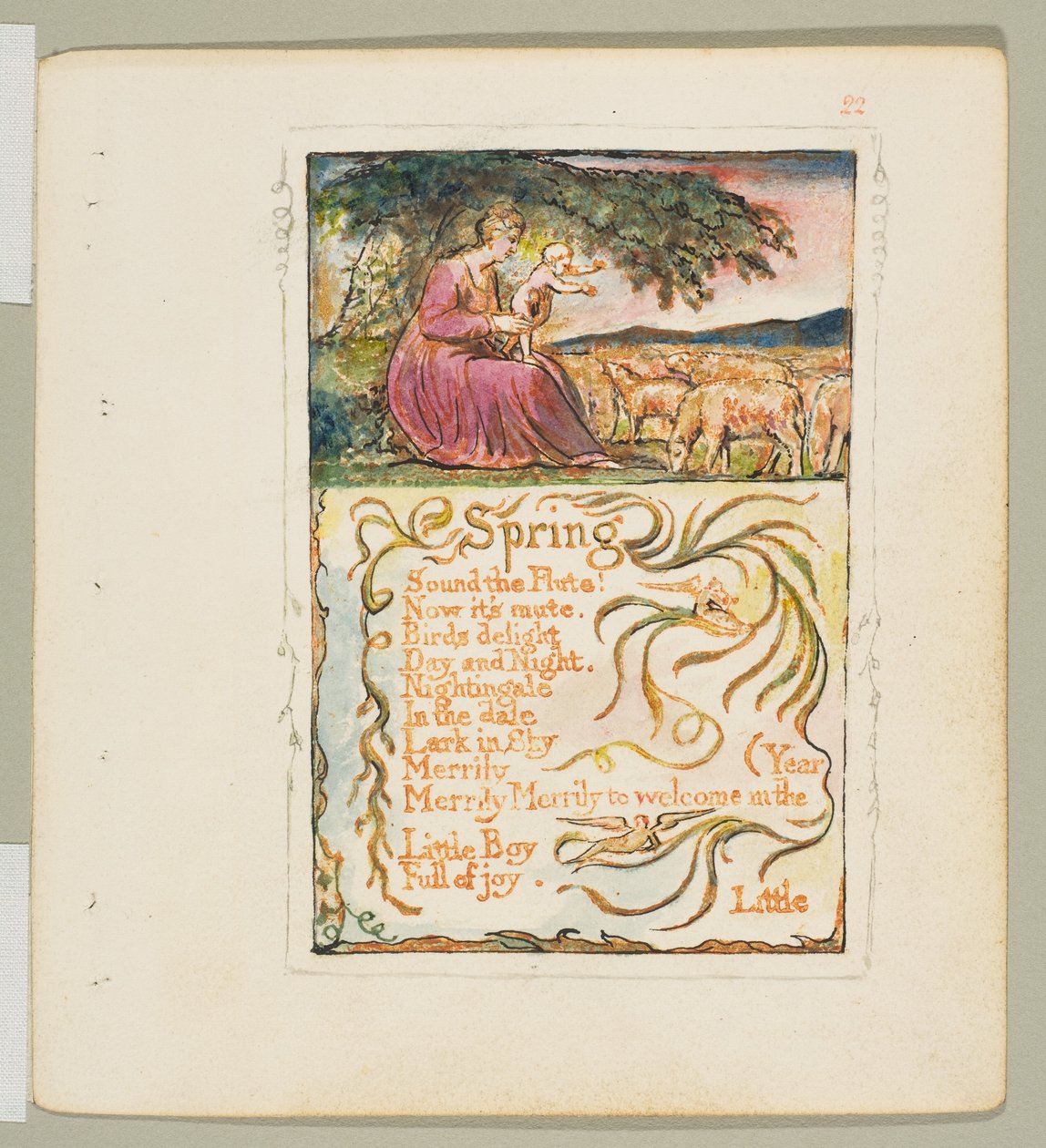 Sanger om uskyld og erfaring: Vår, ca. 1825. av William Blake