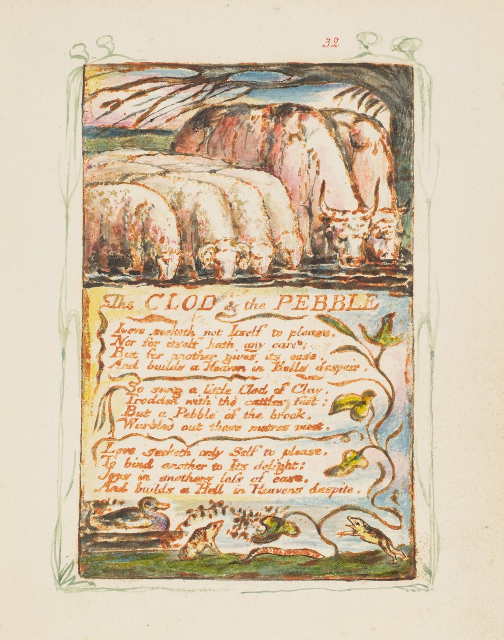 Sanger om uskyld og erfaring: Klumpen og småsteinen, ca. 1825. av William Blake