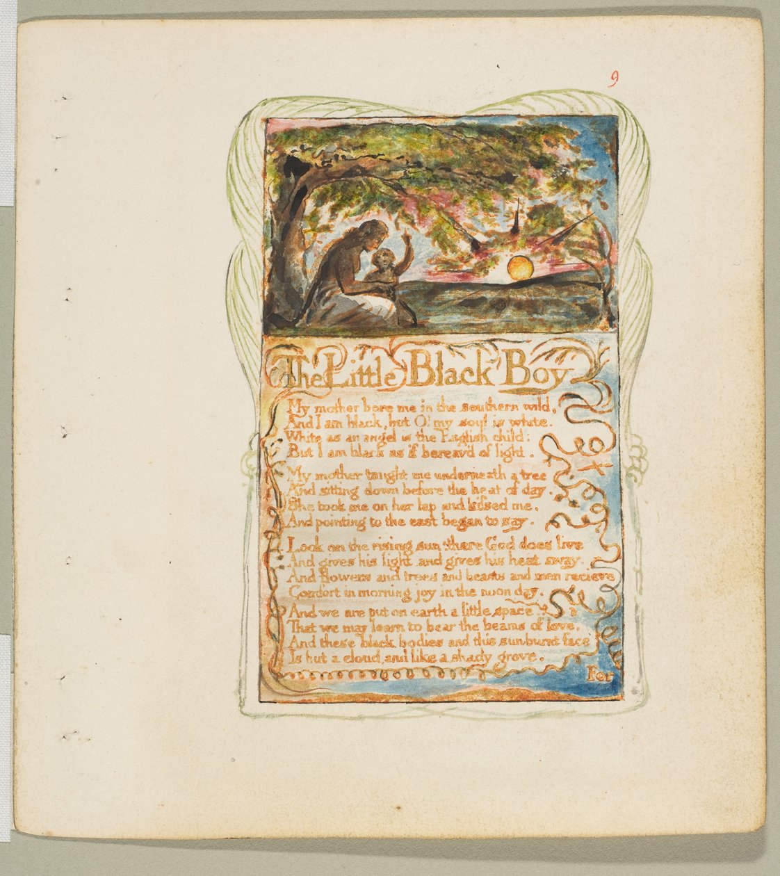 Songs of Innocence and Experience: The Little Black Boy, ca. 1825. av William Blake