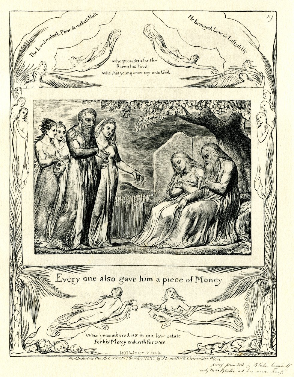 The Book of Job42:11 illustrert av william Blake av William Blake