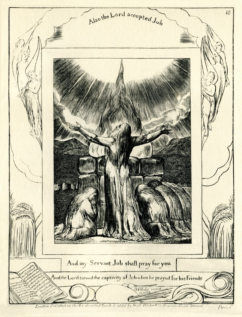 The Book of Job42:8 illustrert av william Blake av William Blake