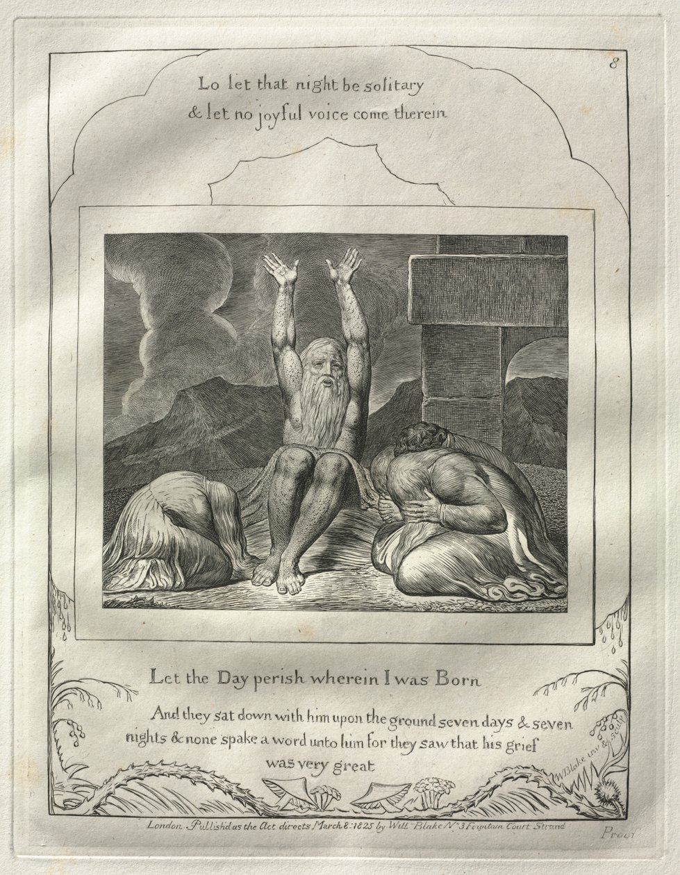 Jobs bok: nr. 8, La dagen gå fortapt da jeg ble født av William Blake