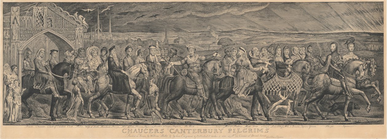 The Canterbury Pilgrims, 1810. av William Blake