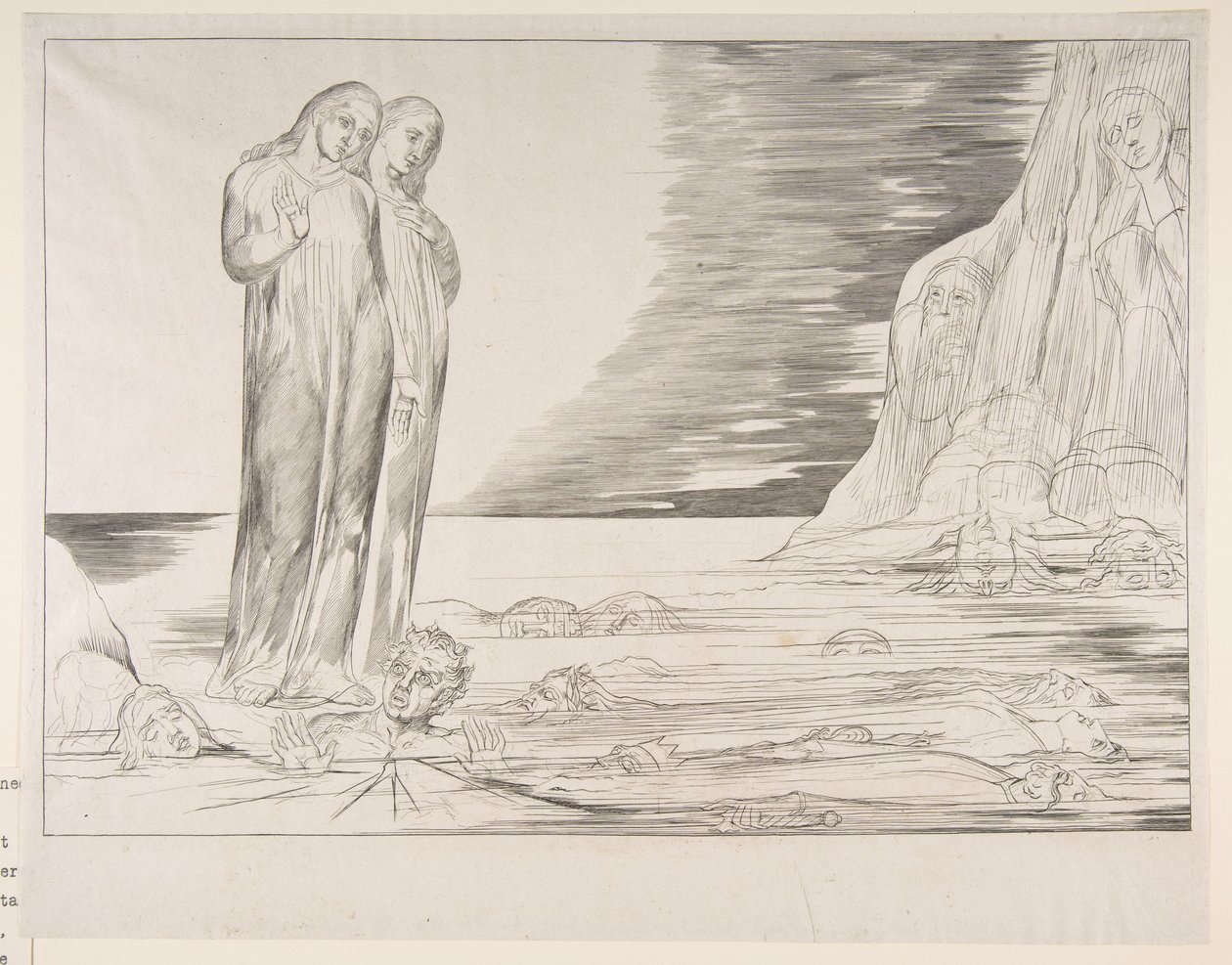 The Circle of Traitors: Dantes Foot Striking Bocca Degli Abbate, fra Dantes Infe..., ca. 1825-27. av William Blake