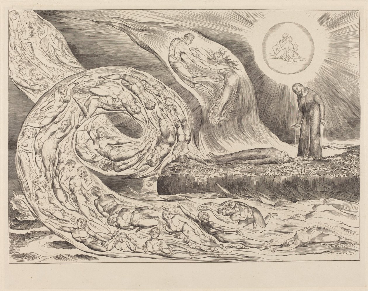 De vellystiges krets: Paolo og Francesca av William Blake