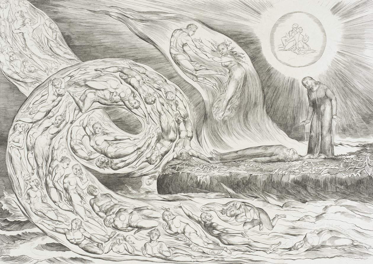 De lystiges krets: Paolo og Francesca av William Blake