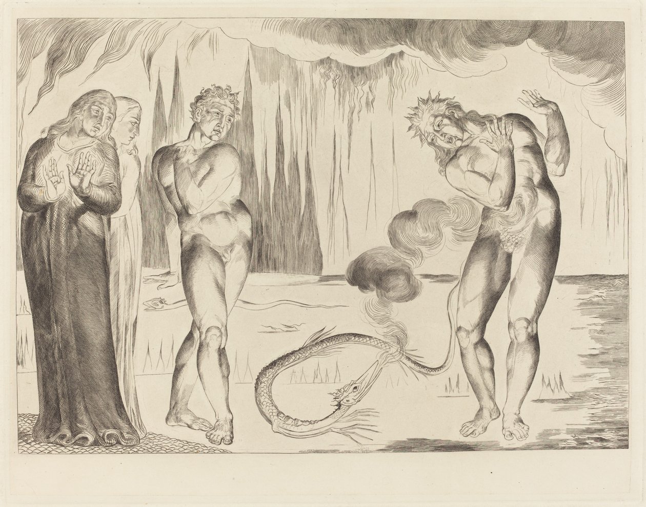 Tyvenes sirkel; Buoso Donati angrepet av slangen av William Blake
