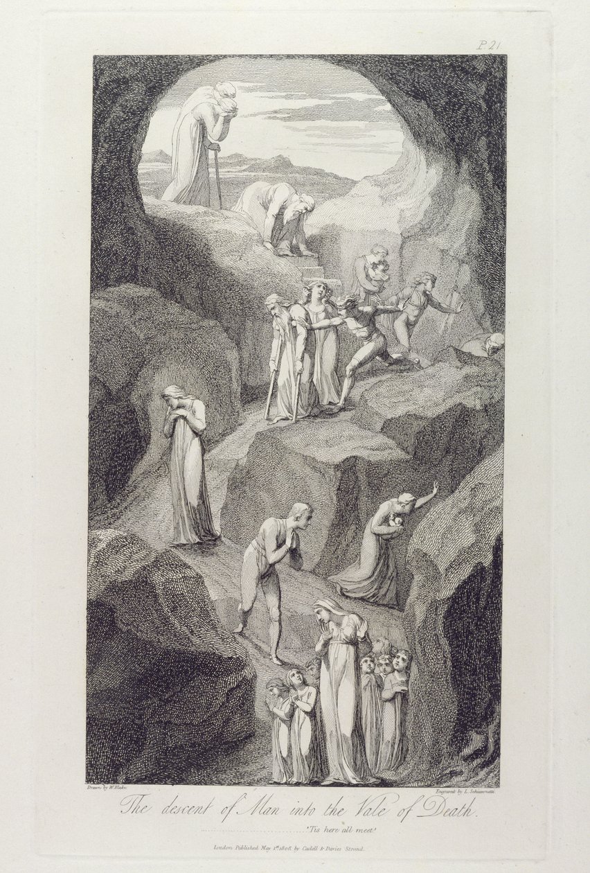 The Descent of Man into the Vale of Death, pl.8, illustrasjon fra 
