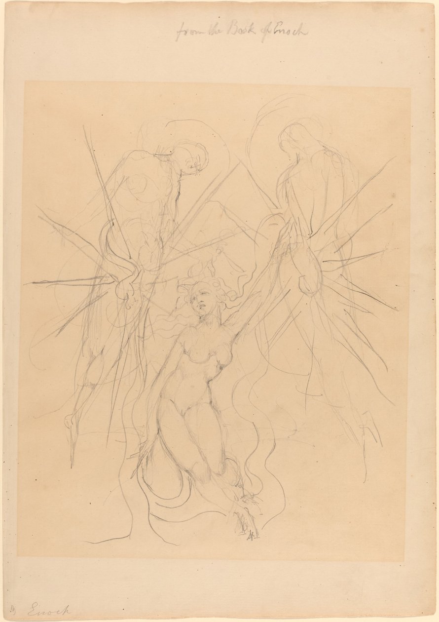 Englenes nedstigning til en av menneskenes døtre av William Blake