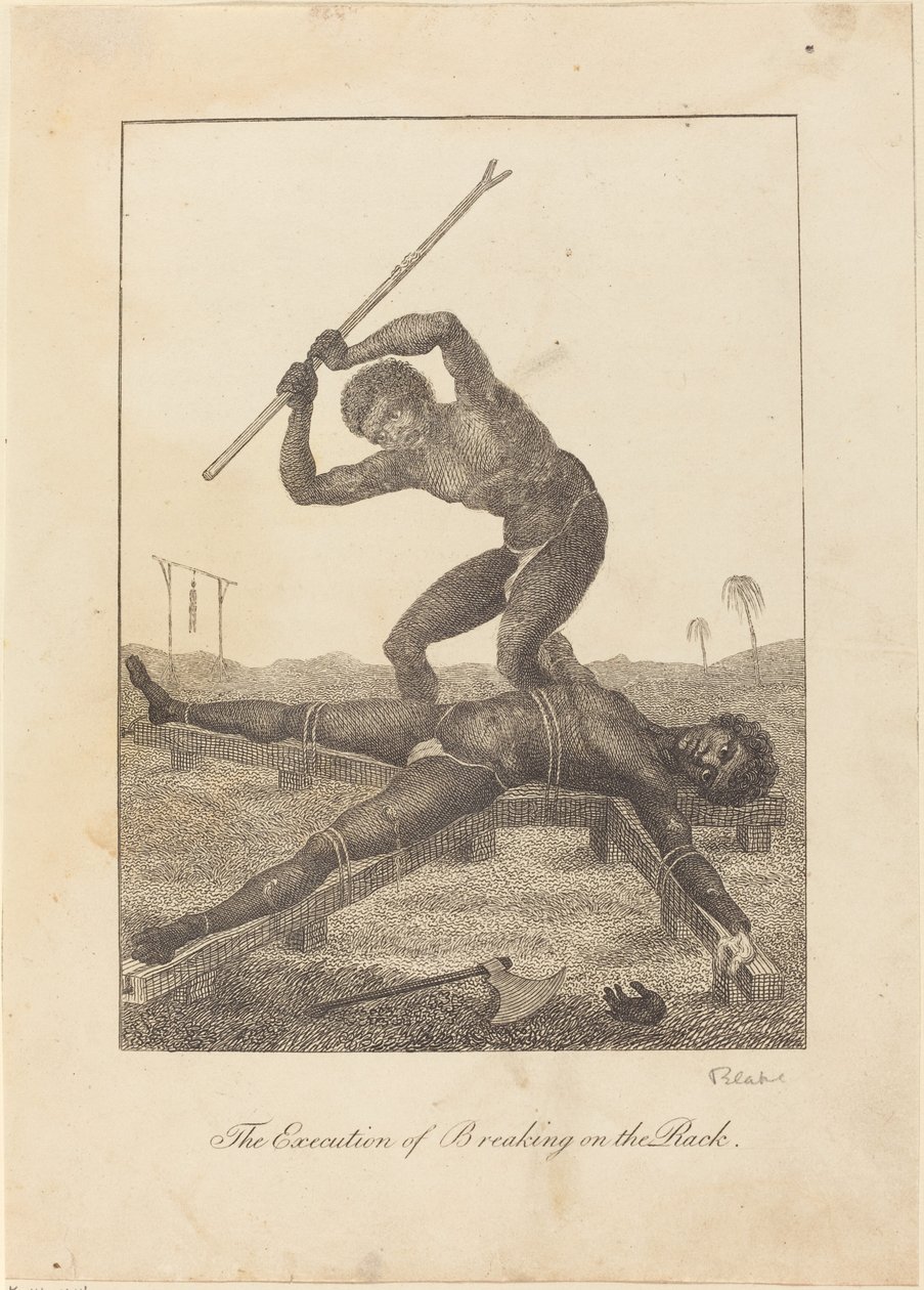 Henrettelsen av brudd på stativet, 1793. av William Blake