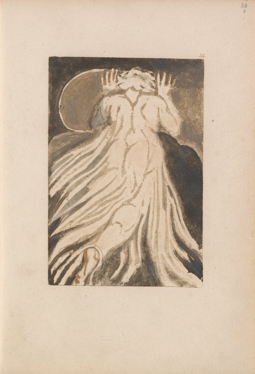 Den første boken til Urizen, plate 28 (Bentley 27) av William Blake