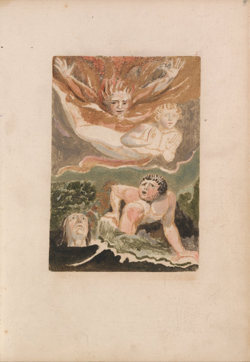 Den første boken til Urizen, plate 4 (Bentley 24) av William Blake