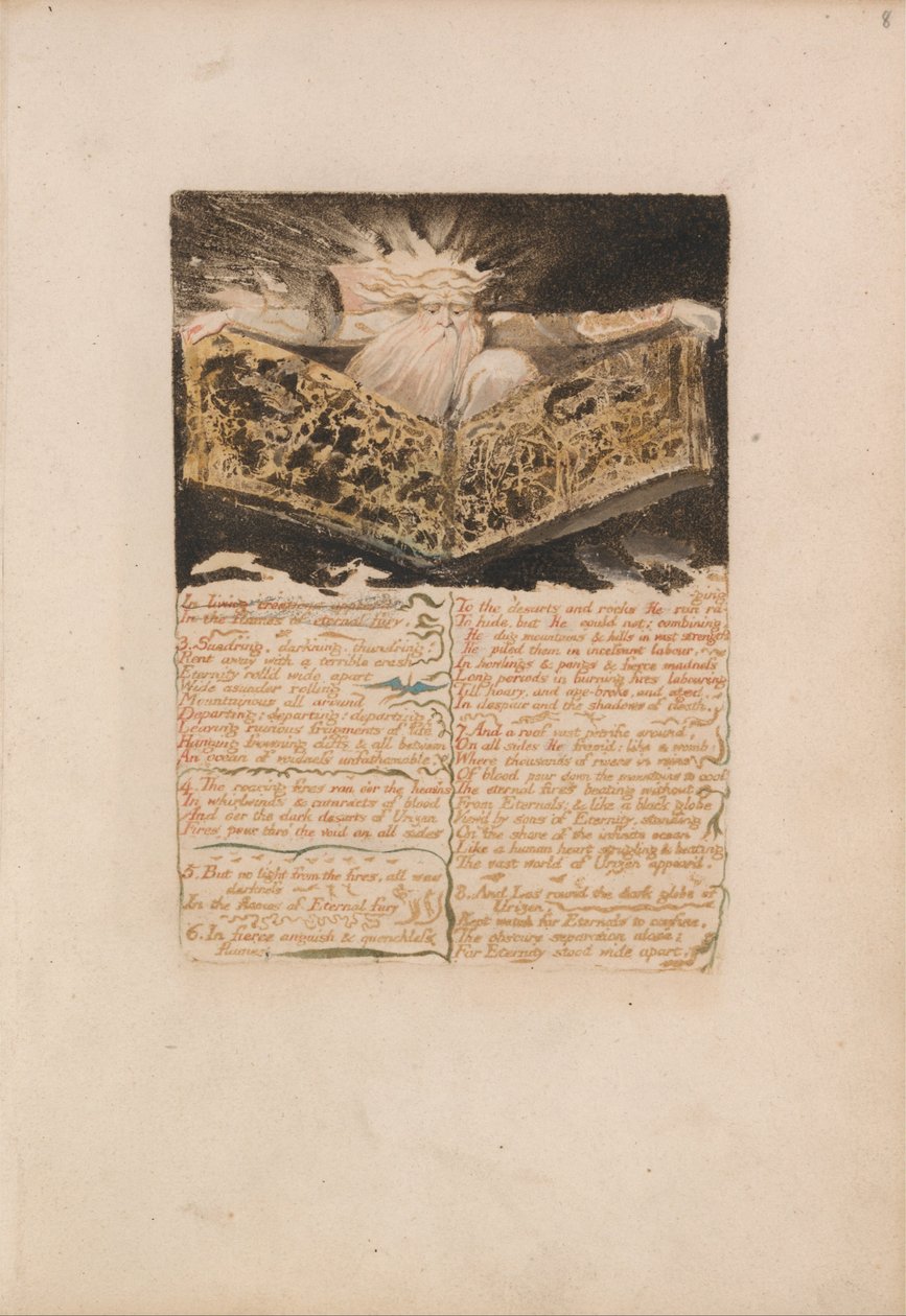 The First Book of Urizen, Plate 8, In Living Creations Appear