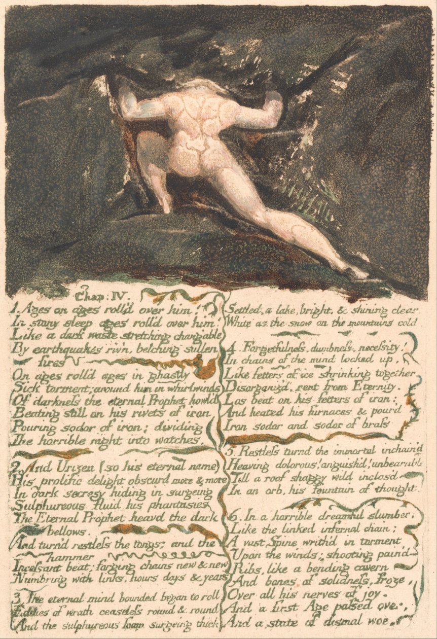 Den første boken til Urizen, plate 9, kap: IV av William Blake