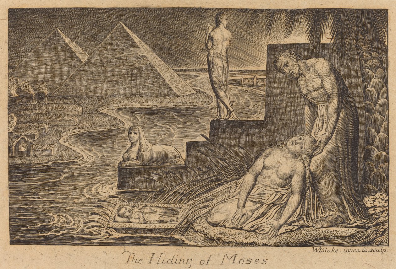 Skjulingen av Moses av William Blake