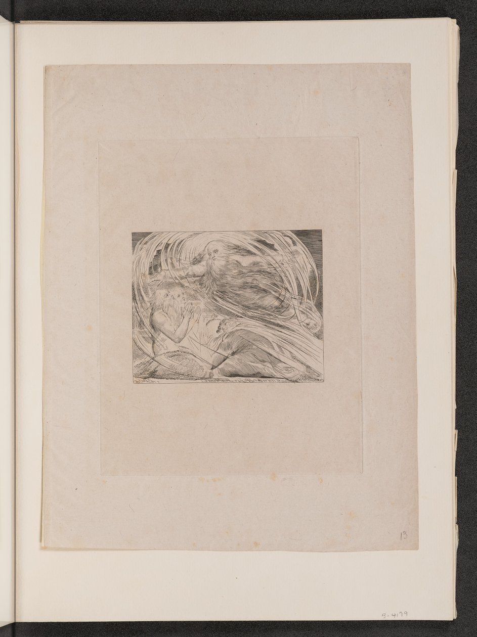 Herren svarer Job ut av virvelvinden av William Blake